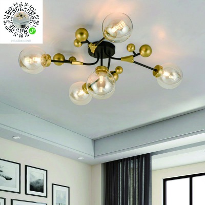 北歐輕奢溫馨浪漫主臥室房間吸頂燈工業風客廳餐廳魔豆燈2019新款