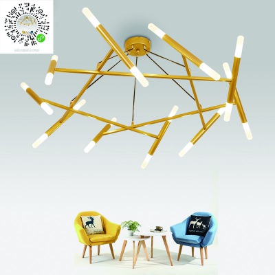 北歐風格創意餐廳燈具簡約樣板黑色后現代網紅客廳吊燈臥室個性燈