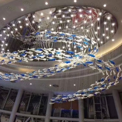 橢圓形小魚型吸頂吊燈