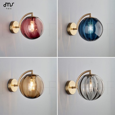DMS-BY-2099 玻璃壁燈北歐簡約創意臥室床頭燈書房樣板間壁燈