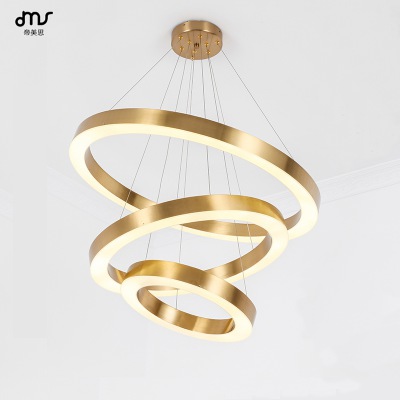 DMS-DY-2090 后現代圓圈客廳簡約吊燈LED辦工照明酒店大廳餐廳臥室燈具
