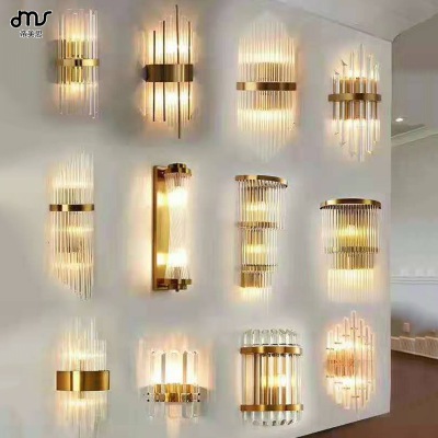 后現代輕奢水晶壁燈