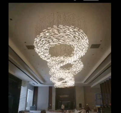 酒店大型燈飾售樓處沙盤區大型吊燈