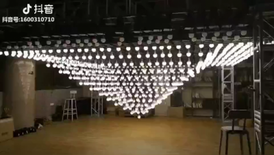 DMS大型吊燈動態球狀吊燈工廠試裝視頻